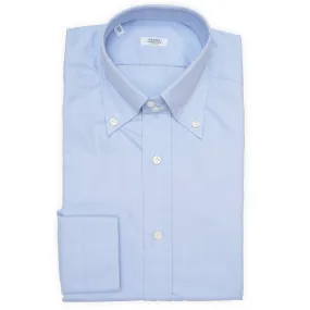 BARBA Napoli Blue Twill Cotton Button-Down Dress Shirt EU 38 NEW US 15