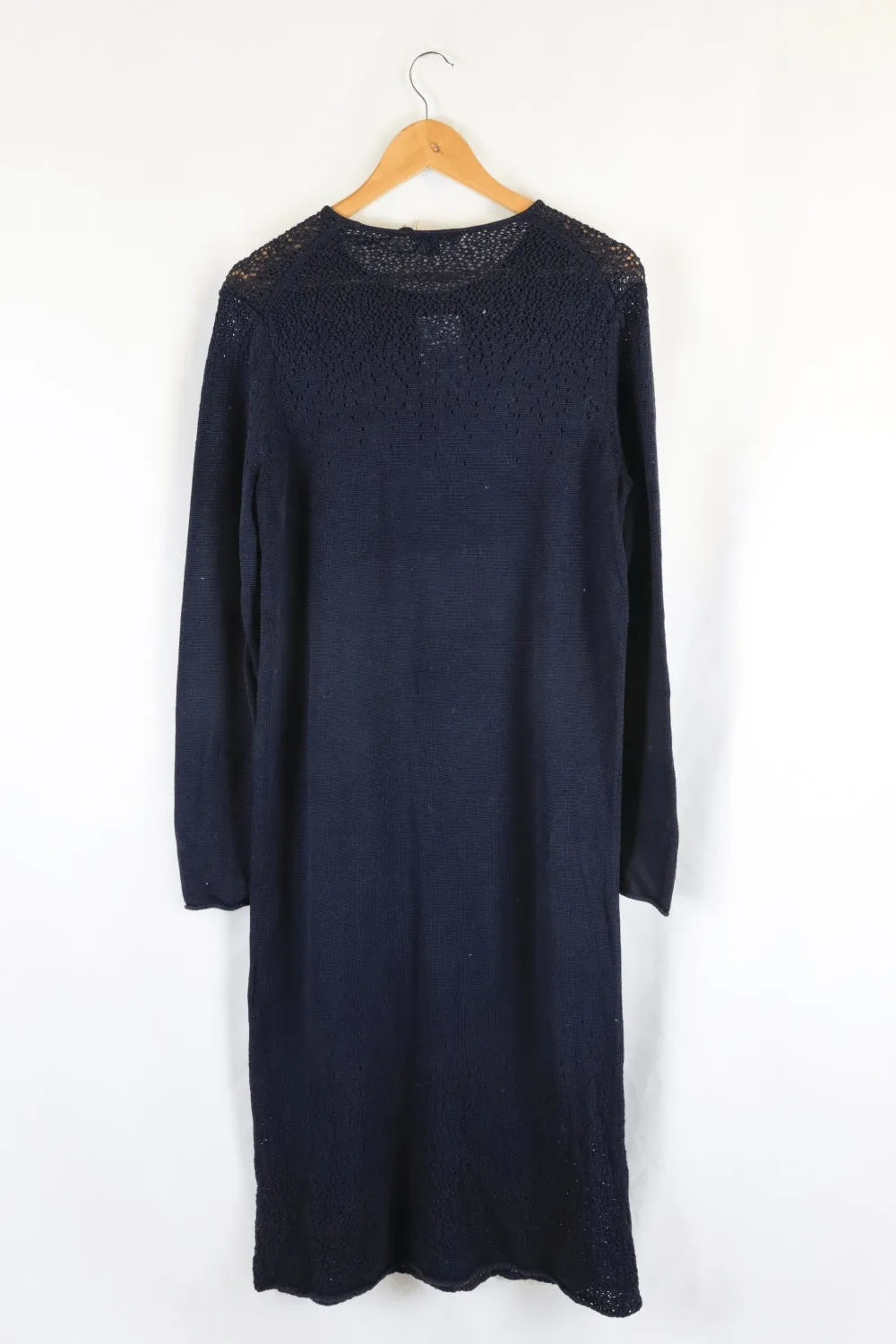 Cos Navy Midi Dress L