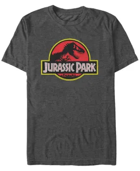 Fifth Sun Men's Classic Faded Jurassic Park Logo Short Sleeve T-Shirt , multi