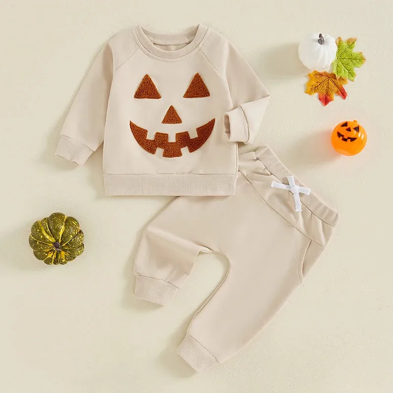 Halloween Outfit Pumpkin Patch Crew Sweatshirt and Pants