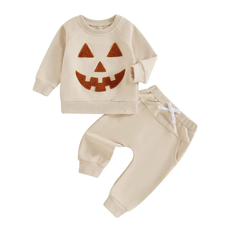 Halloween Outfit Pumpkin Patch Crew Sweatshirt and Pants