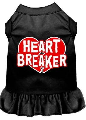 Heart Breaker Screen Print Dress Black Lg (14)