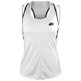 Lotto Women's Top IV Tank - Bright White/All Black