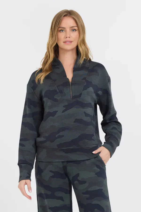 ONYX CAMO PRINTED CLOUD FLEECE QUARTER ZIP