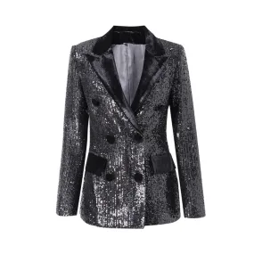 Pre Order:  Sequined Double-Breasted Blazer