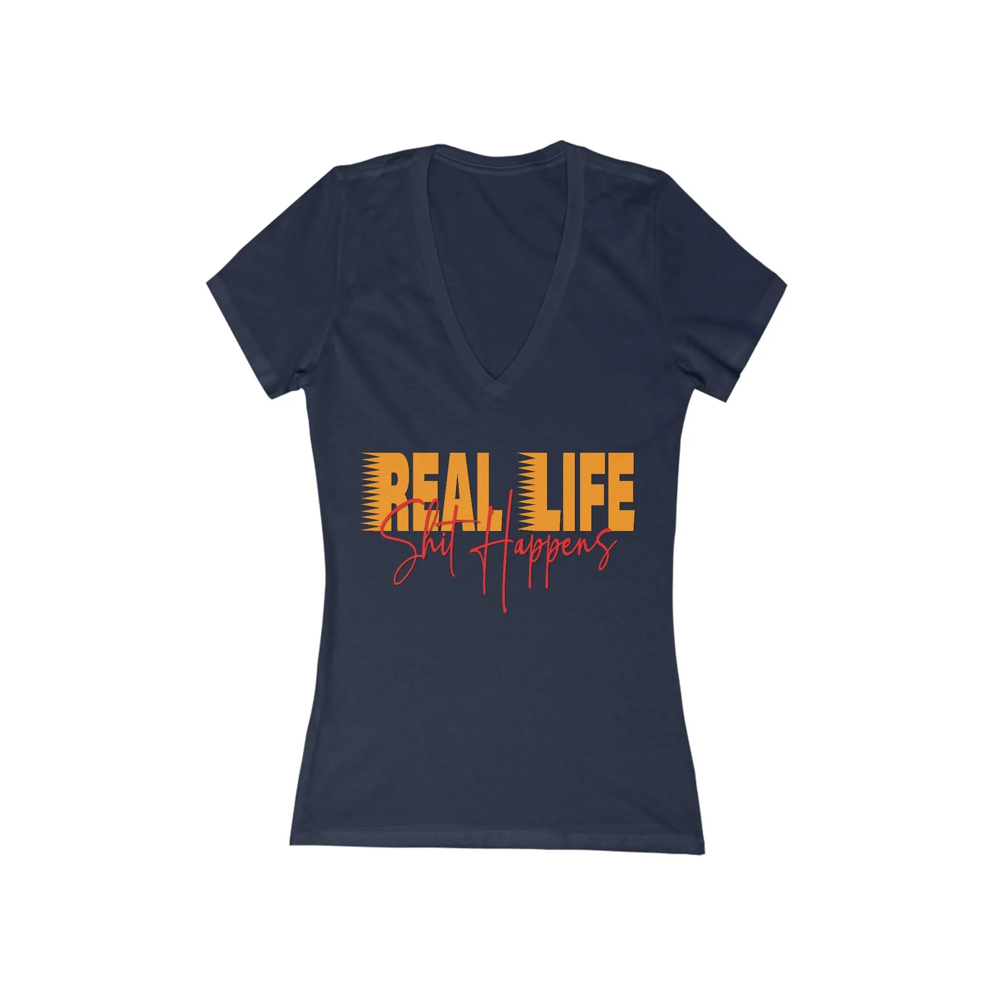 Real life T shirts Apparel Cute Lose Tops Graphic Lose fit t shirt Women Short Sleeve Deep V-Neck Tee