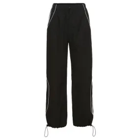 Sporty Wide-Leg Jogger Pants