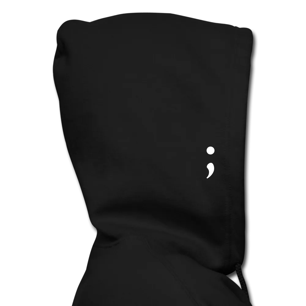 *SWEARY* Unisex WordsMatter Zip Hoodie (Semicolon Heart Back)